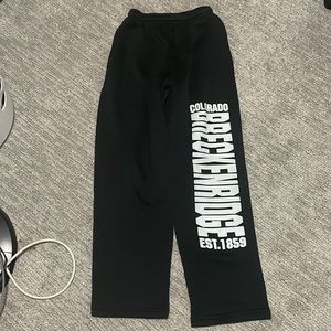 black sweatpants size XS